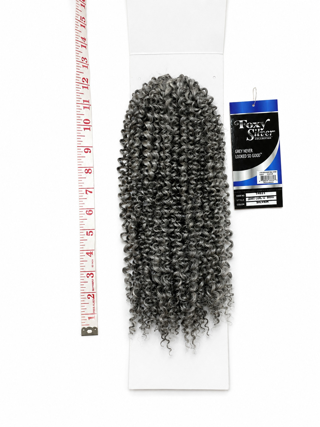 Foxy Silver Jerry Curl 12” Crochet Braiding Hair