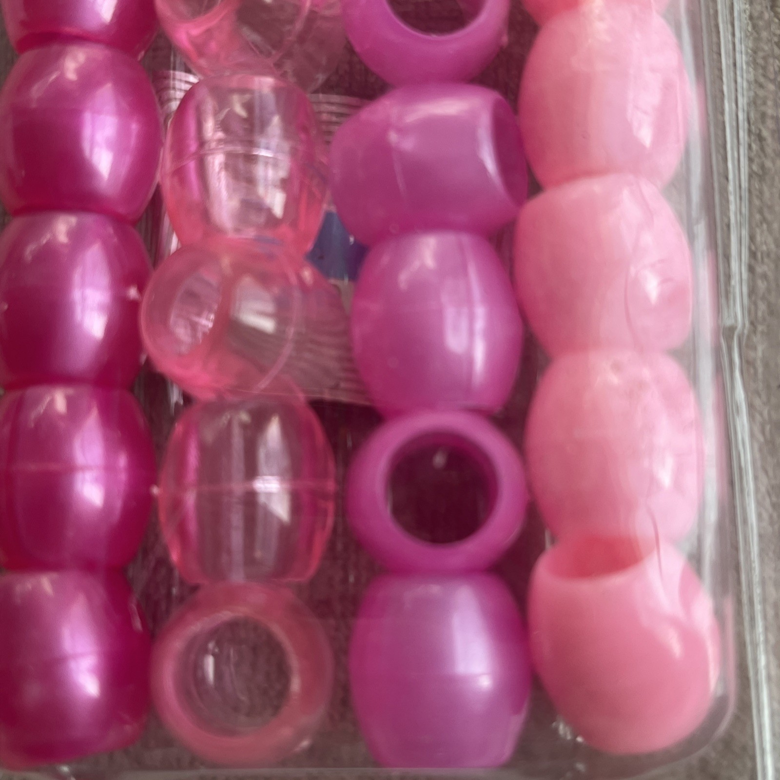 Tina touch Multicolor Large hole plastic Hair Beads 24 Count