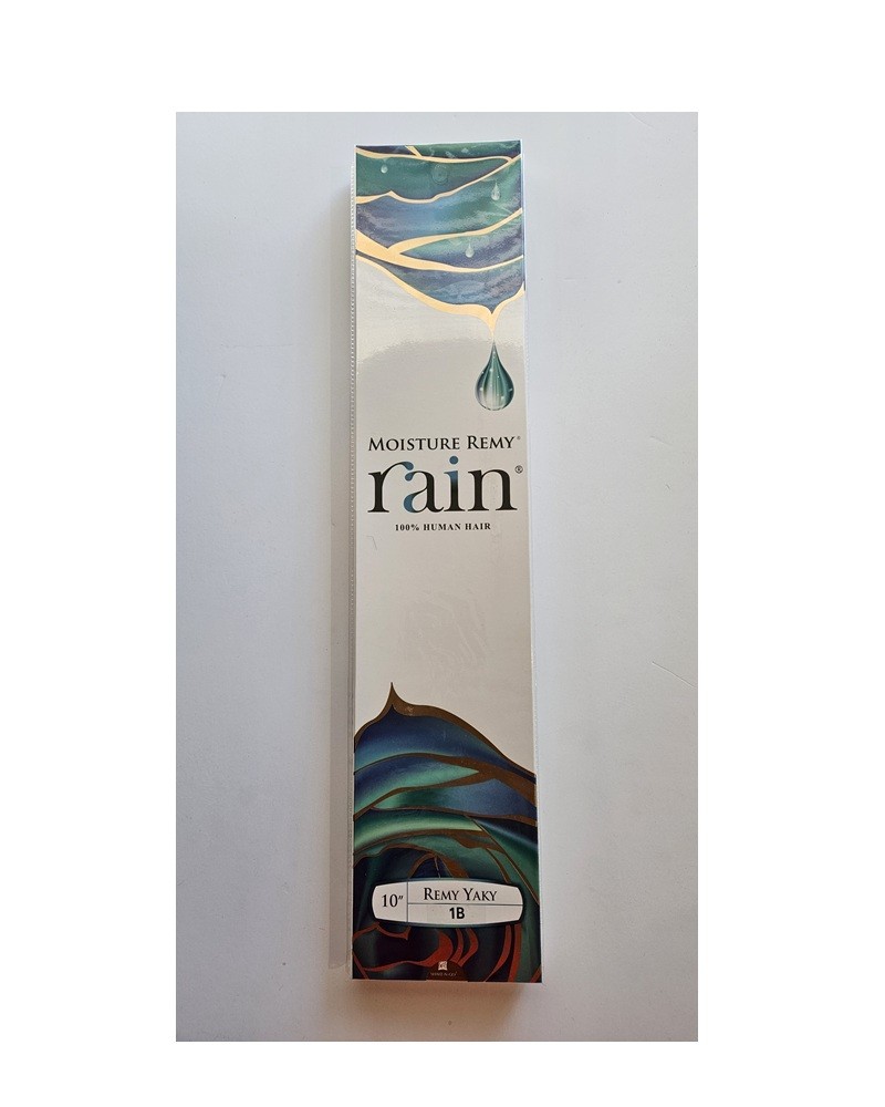 Shake-N-Go Moisture Remy Rain 100% Human Hair Remy Yaky 10″ Color 1B Off Black