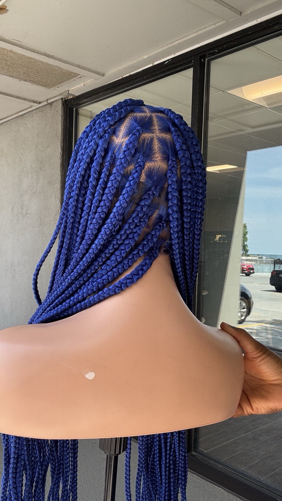 36inch Blue Individual Braids, 36inch Long Full Lace