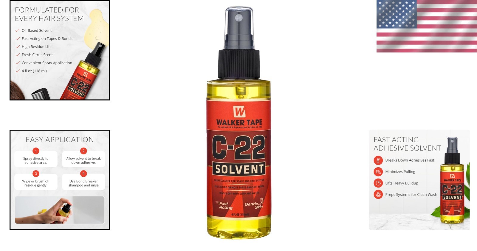 Versatile 4 Fl Oz C-22 Fast-Acting Spray for Wig & Tape-In Adhesive Release