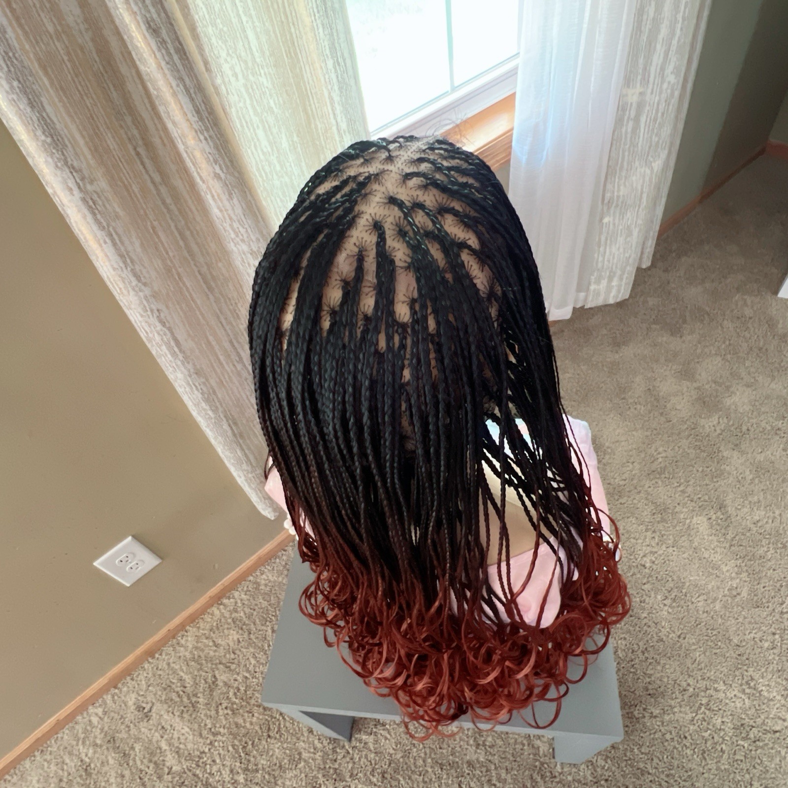 30” Lace Front French Curls Wig Color 1B/350