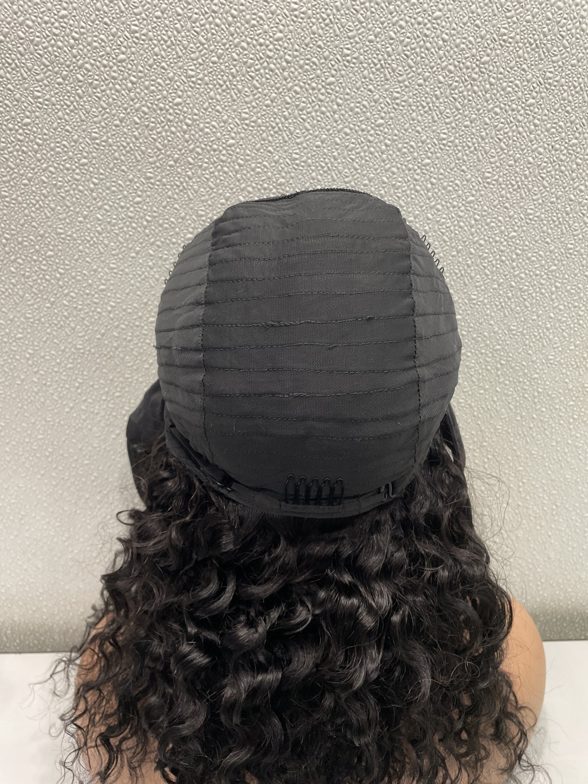 Nicmiss Natural Black Deep Wave Human Hair Headband Glueless Wig 16″