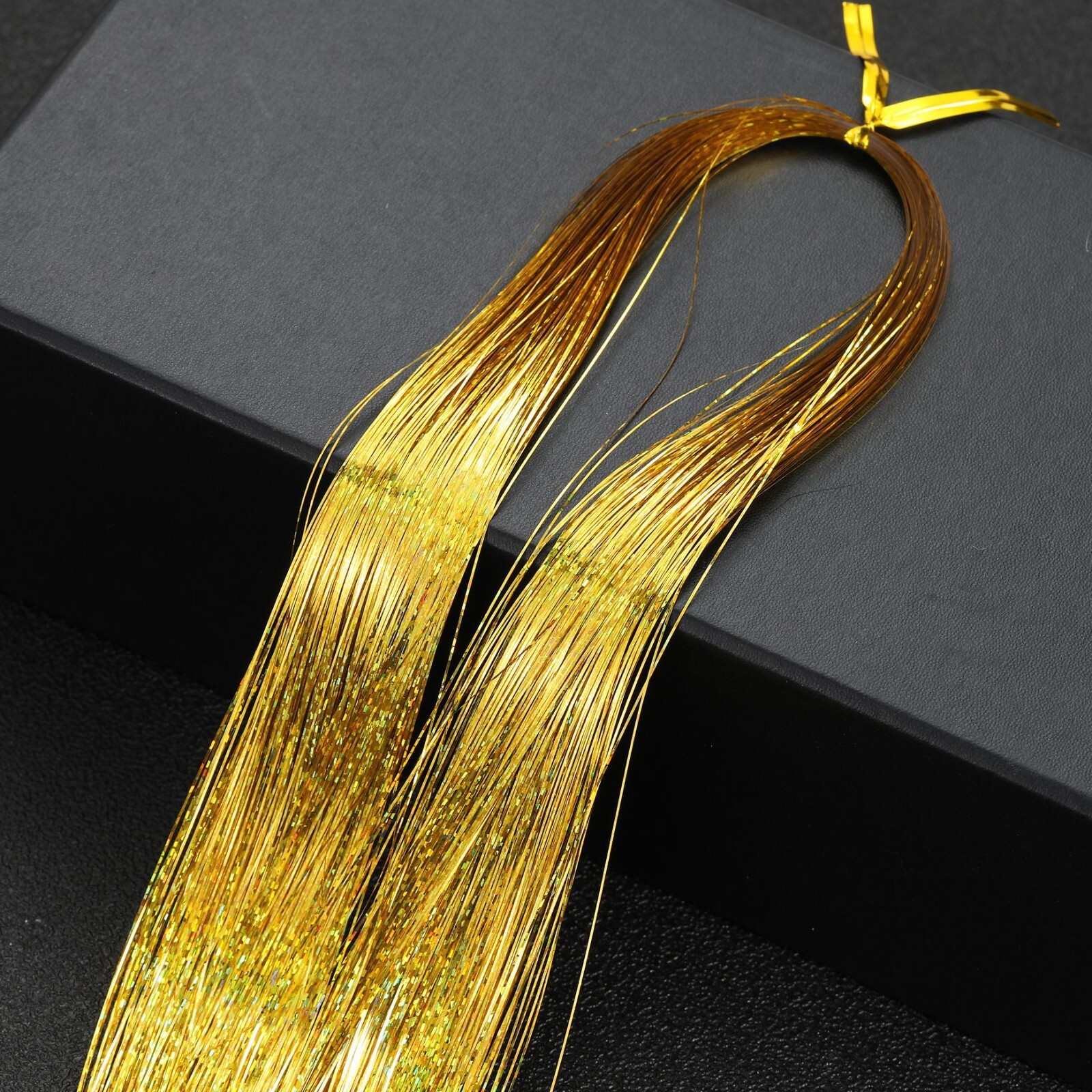 Hair tinsel 450 Strands Holographic Sparkle Extensions Glitter Women Dazzles