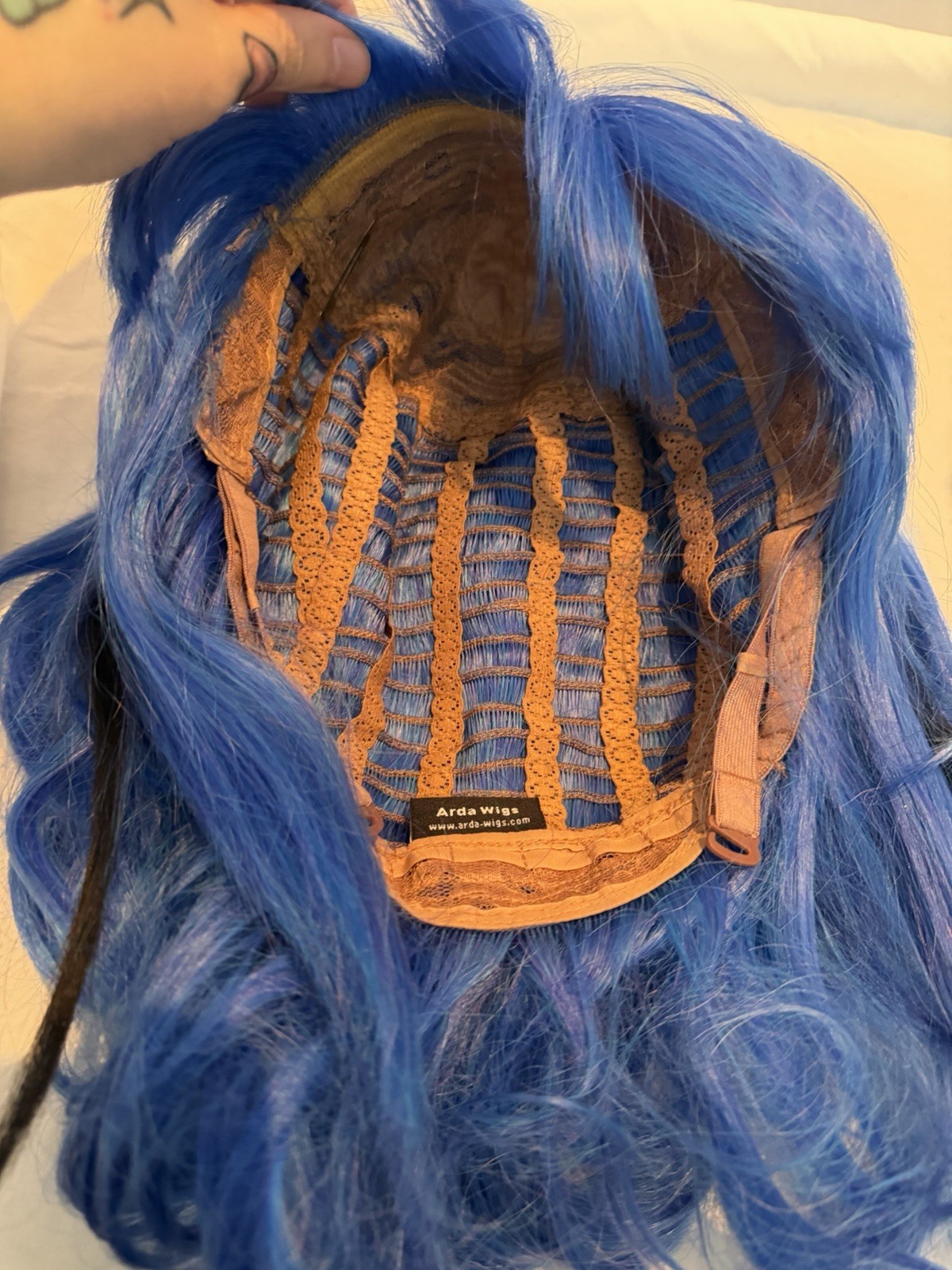 Lot Of 5 Blue Synthetic Wigs Costume Cosplay Party Wig