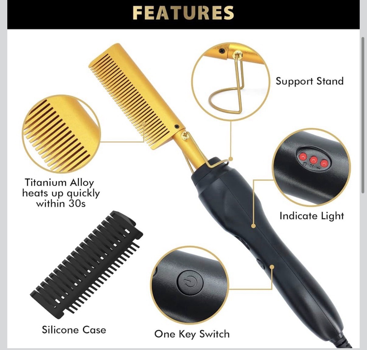 Dolahair Electric Hot Comb Wig Installation Kit 9 Pc Lace Melt Bands Glue NEW