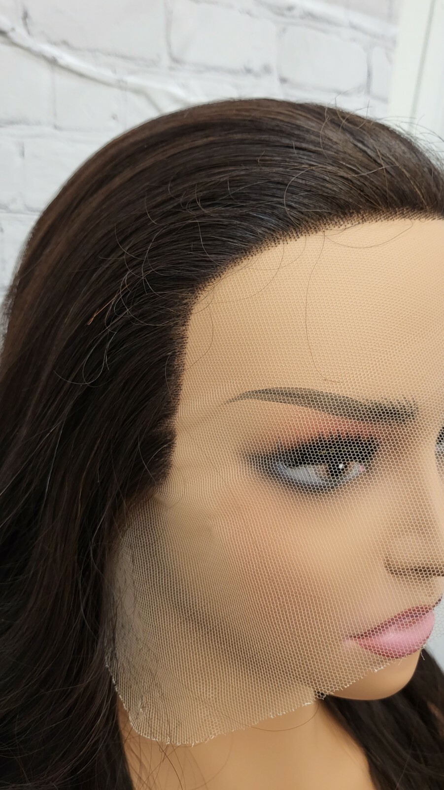 Unprocessed 100% Brazilian Human Hair lace wig ear to ear hand tie natural black