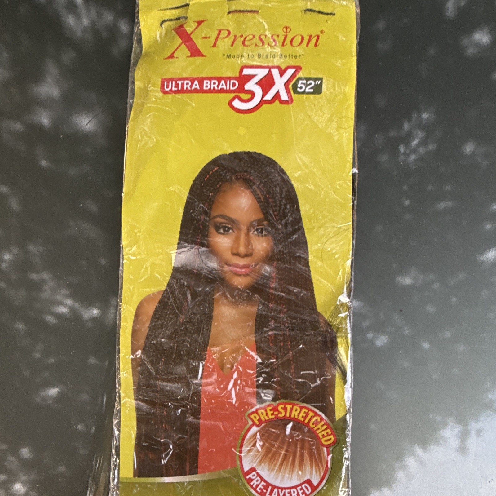 Outre X-Pression Ultra Braid 3X 52in Pre-Stretched Pre-Layered 1B Black