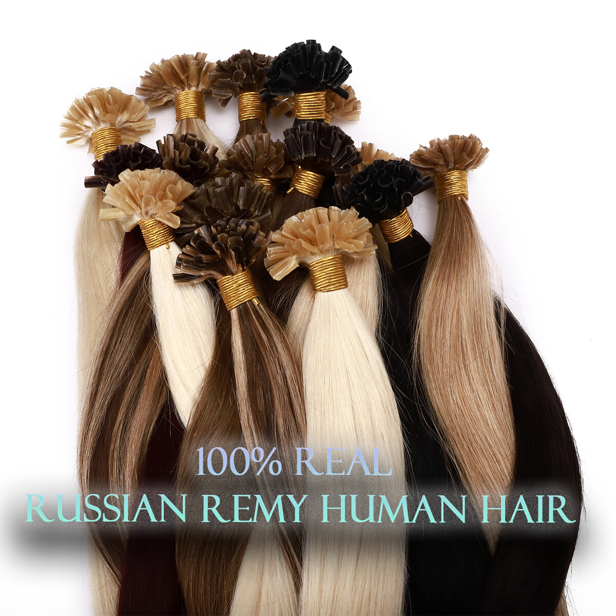 Nail U Tip THICK Keratin Real Remy Human Hair Extension 16-24 Thick Russian Glue
