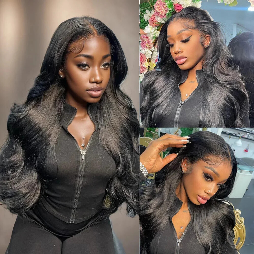 13×6 Body Wave HD Transparent Lace Front Human Hair Wig 40 Inch 5×5 200 Density