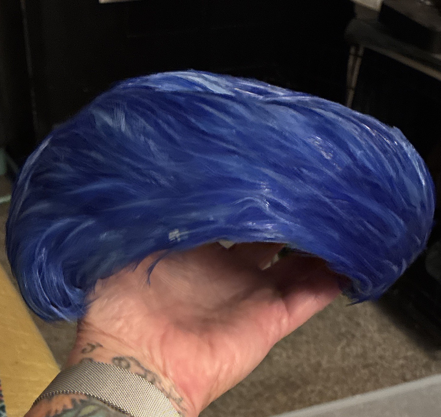 Vintage Cobalt Blue Feather Hat