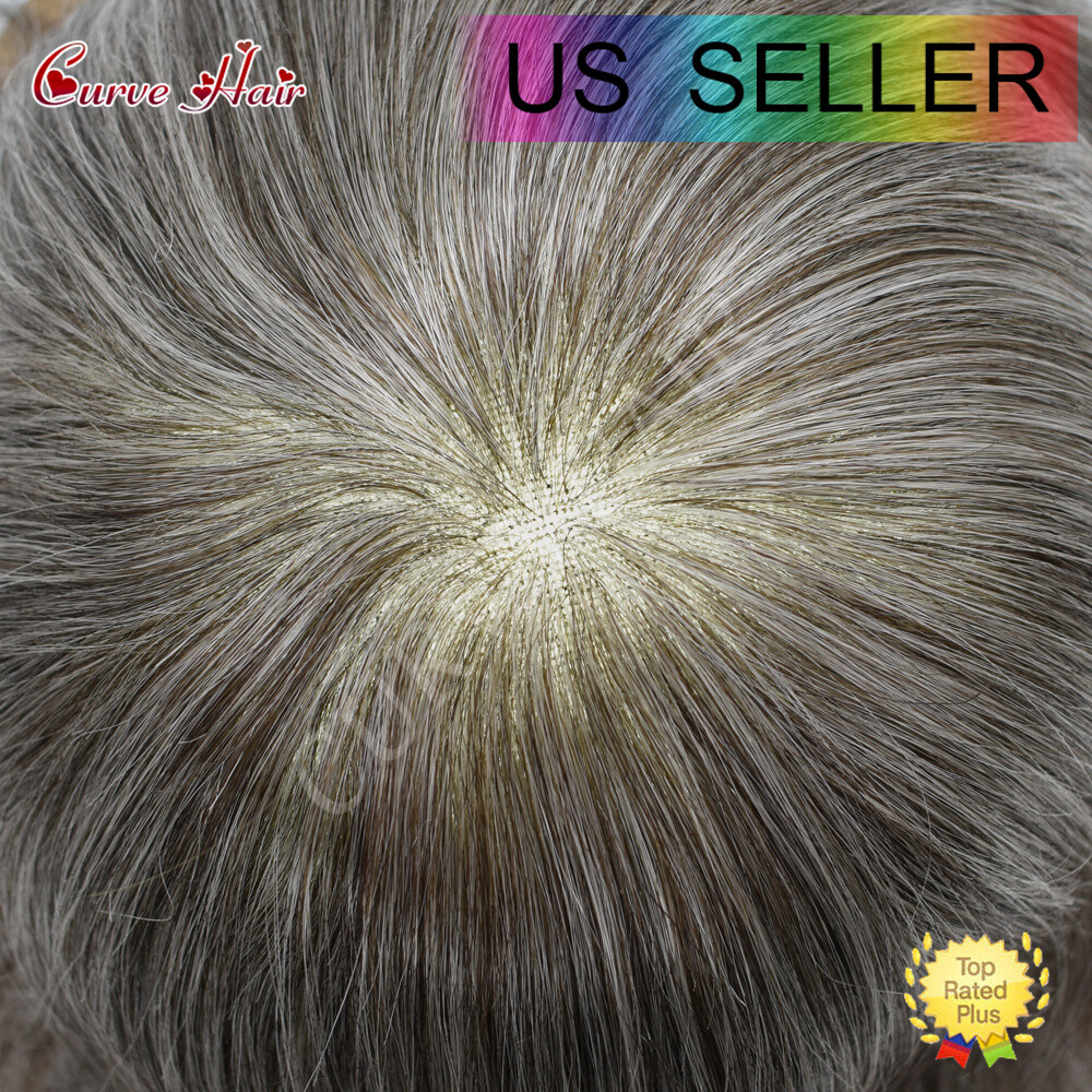 Mens Human Hair Replacement system French Lace Toupee Hair Piece Men Wig Units