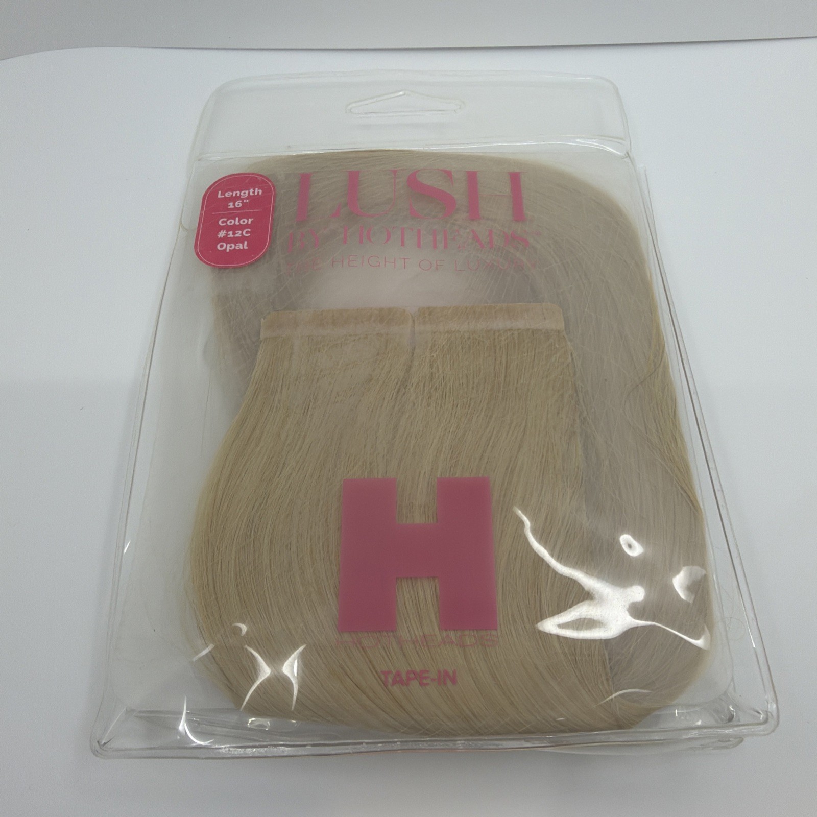 Hotheads Tape-In Extensions LUSH Originals 16” #12C Light Golden Blonde Opal NEW