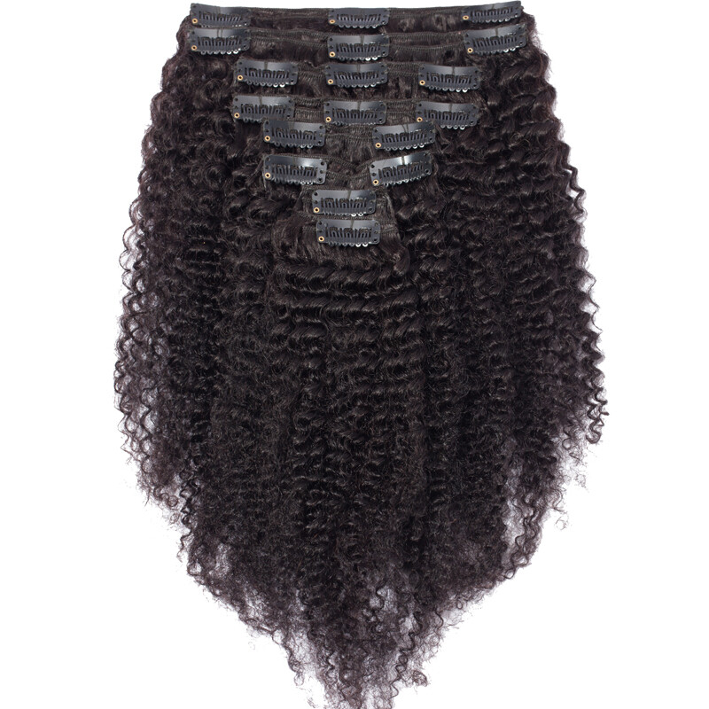 Double Weft Clip in Virgin Remy Human Hair Extensions Full Head Thick 140G 150G