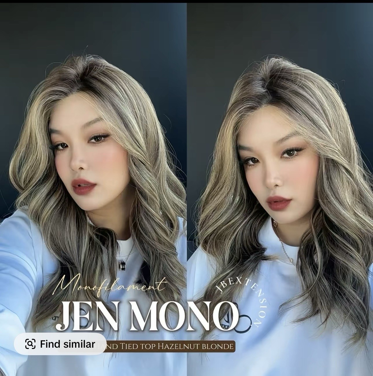 Jbextensions Jen Monofilament Hazelnut Blonde 18 inches