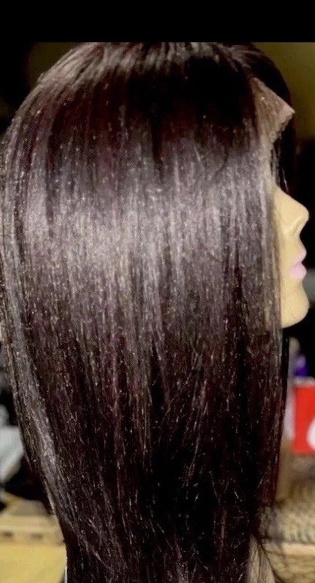 HD SWSS LACE LONG WIG STRAIGHT HAIR LAYERED HANDTIED CAP #1 BLK HEAT OK NEW
