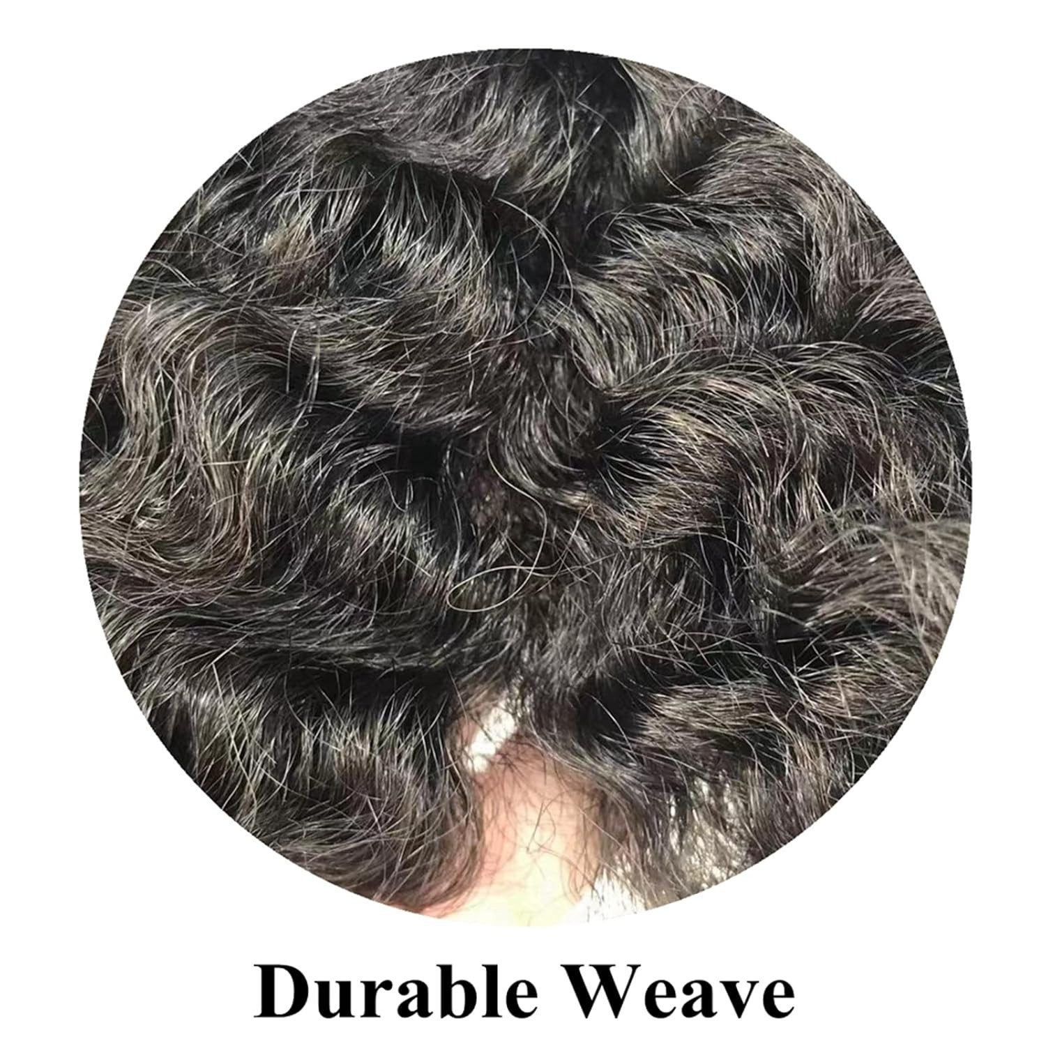 Afro Toupee for Black Men All PU African American Mens Toupee Black Hair Piece