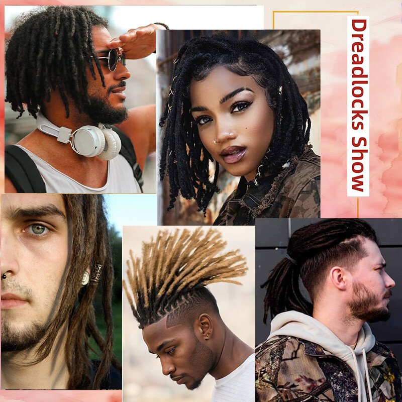 100% Real AS Human Hair Dreadlocks Extensions Crochet Braiding Hair Afro Faux US