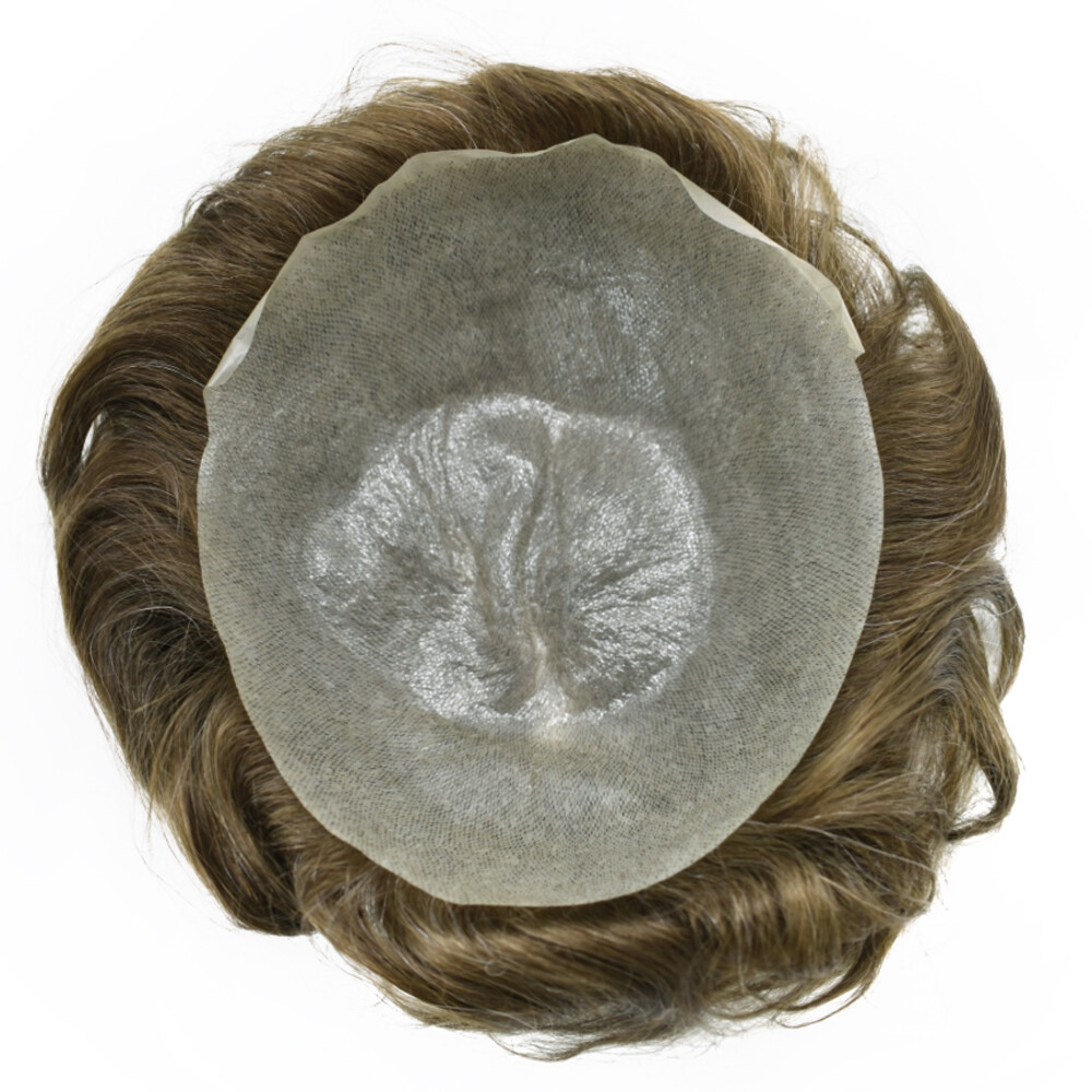 Invisible Ultra Thin Skin Mens Toupee Hair Replacement Poly Hairpiece PU Systems