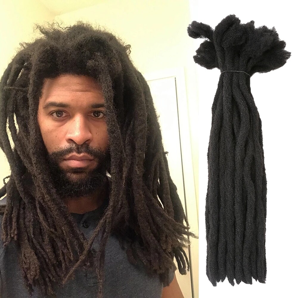 100% Real Human Hair Dreadlock Extensions for Man/Women Full Head Handmade