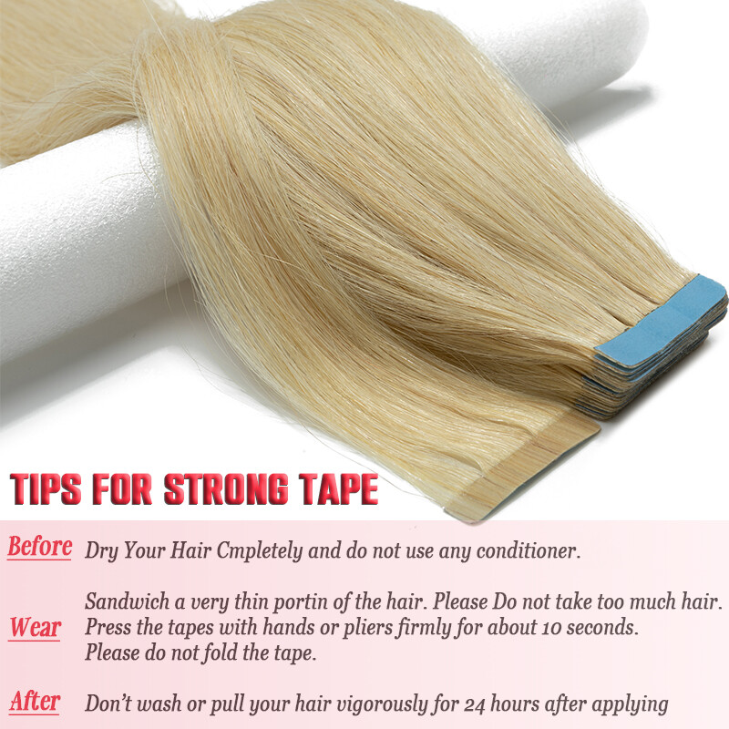 Thick Tape In 100g Balayage Ombre Remy Human Hair Extensions Invisible Skin Weft