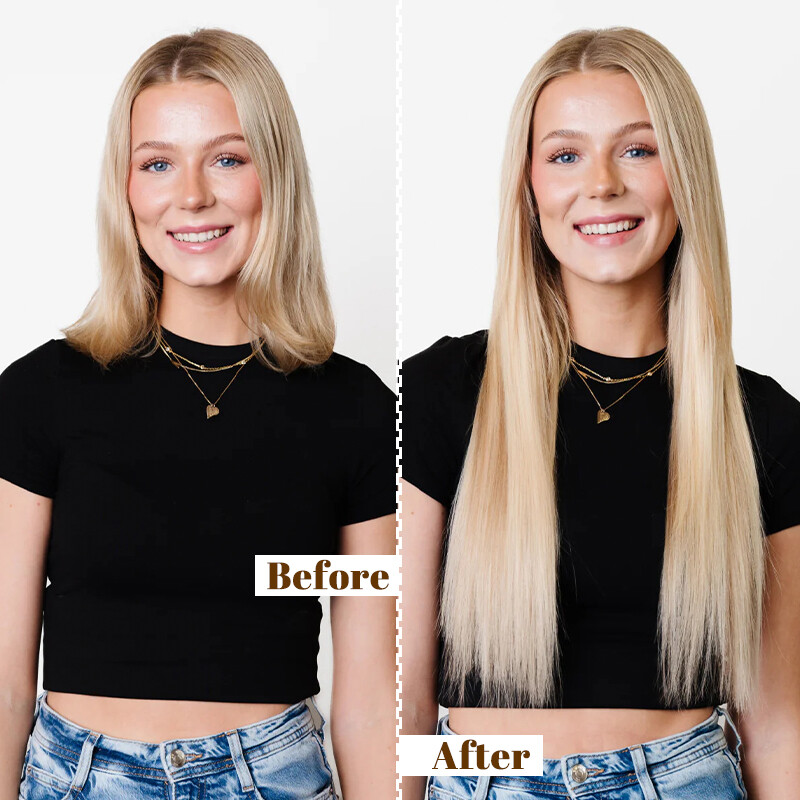 CLEARANCE Clip in Hair Extensions 100% Remy Human Hair Full Head One Piece Thick