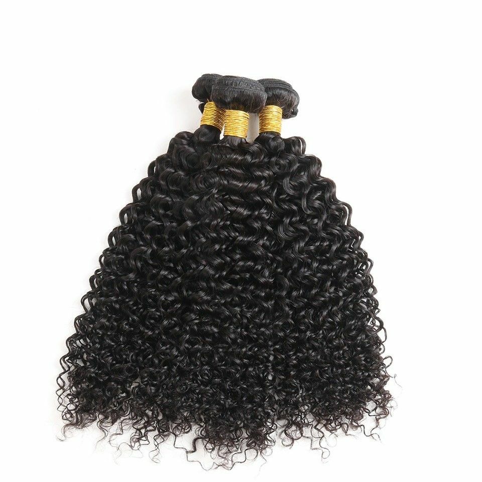 Jerry Curl Black Color 1B Brazilian 100 Human Virgin Hair Weave 1 or 3 Bundles