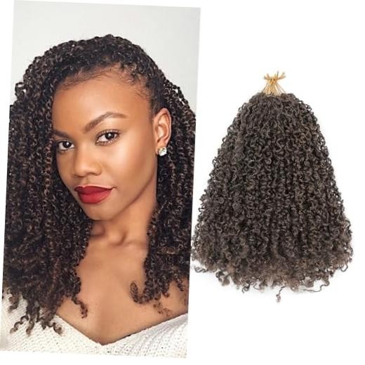 Pre Looped Yanky Twist Crochet Hair 14 Inch 8 Packs 14 Inch (Pack of 8) 1BH30#