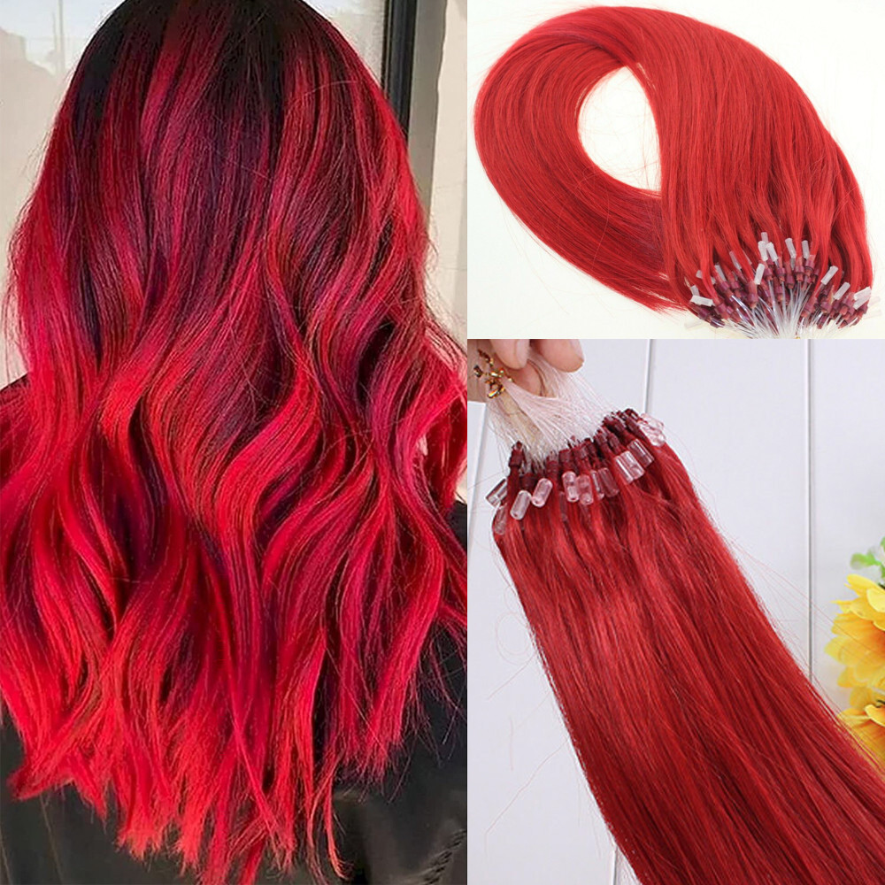 Micro Ring Loop Hair Extensions Real Human Hair Micro Beads Link Thick Remy Hair