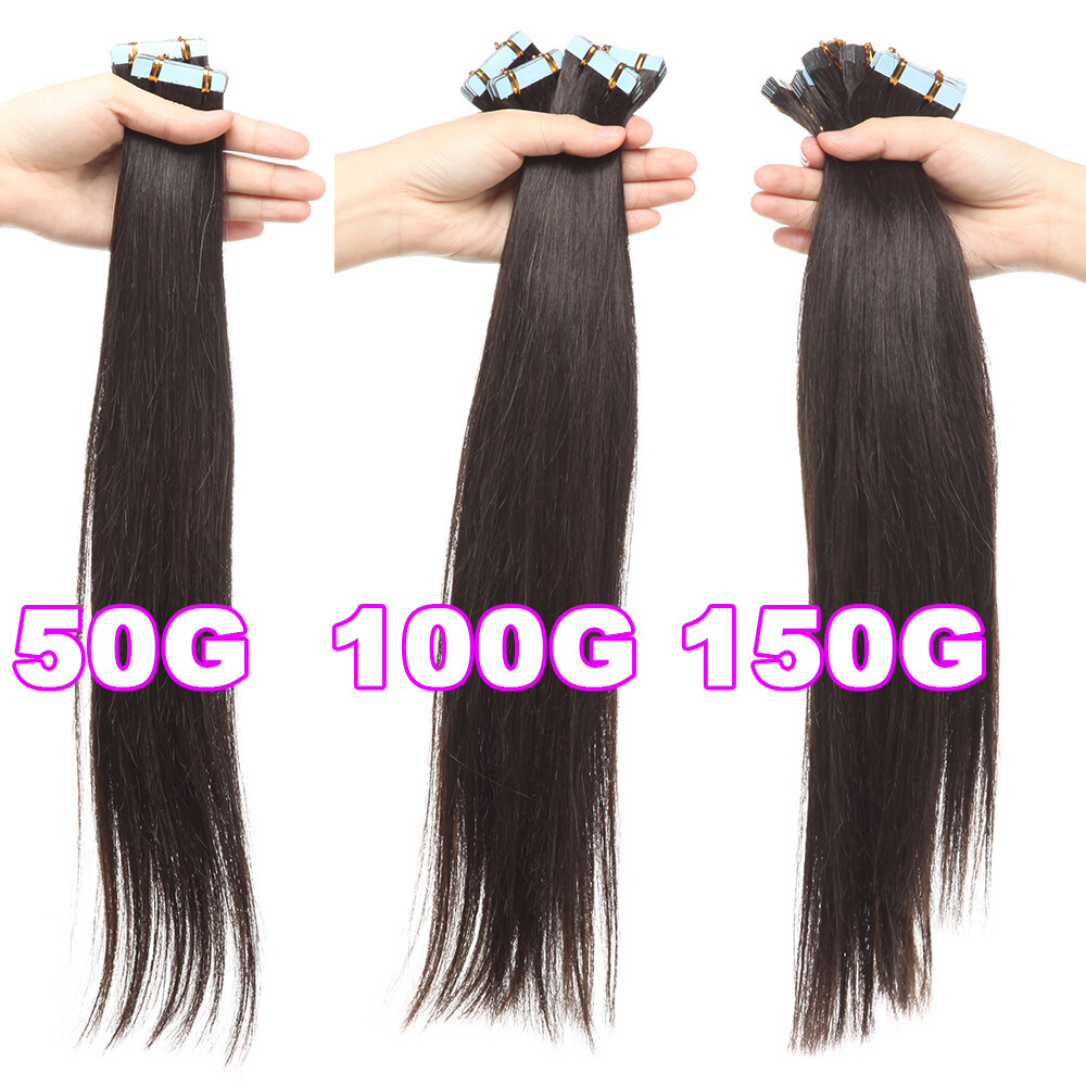 CLEARANCE Tape In Remy Human Hair Extensions Skin Weft Real Hair FULL HEAD Ombre