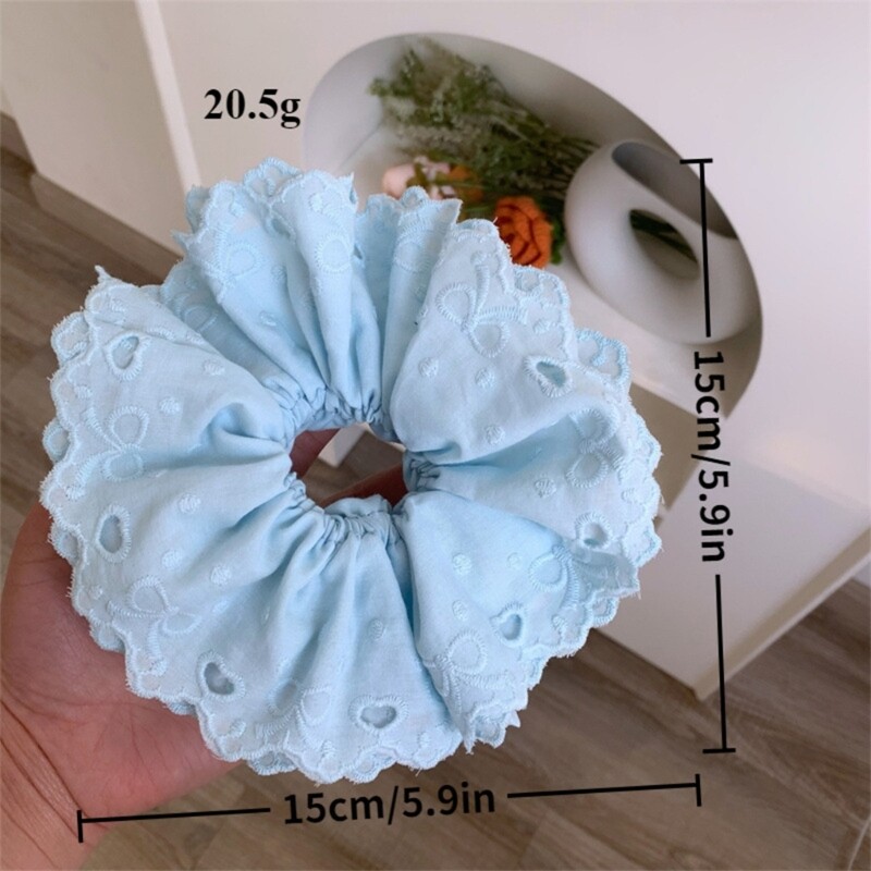 Multi Layer Hair Scrunchy Oversized Lace Hairpieces Elegant Ruffle Headdress