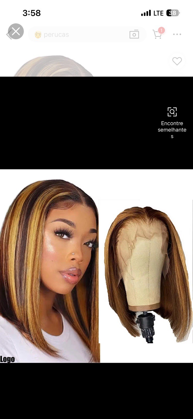 Lace Front Straight Bob Wig for Women Medium Brown & Honey Blonde Highlights
