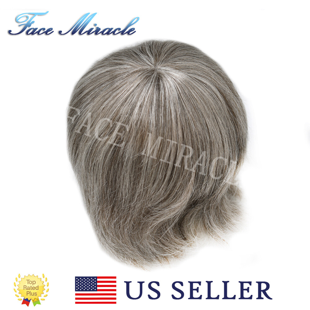 Full PU Mens Toupee Hair Piece Human Hair Replacement Systems Toupee for Man Wig