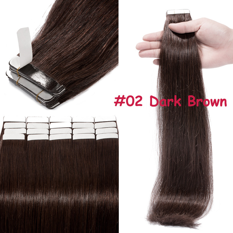 Super Soft 150g Tape In Hair Real Remy Human Hair Extensions Weft Ombre Thick US