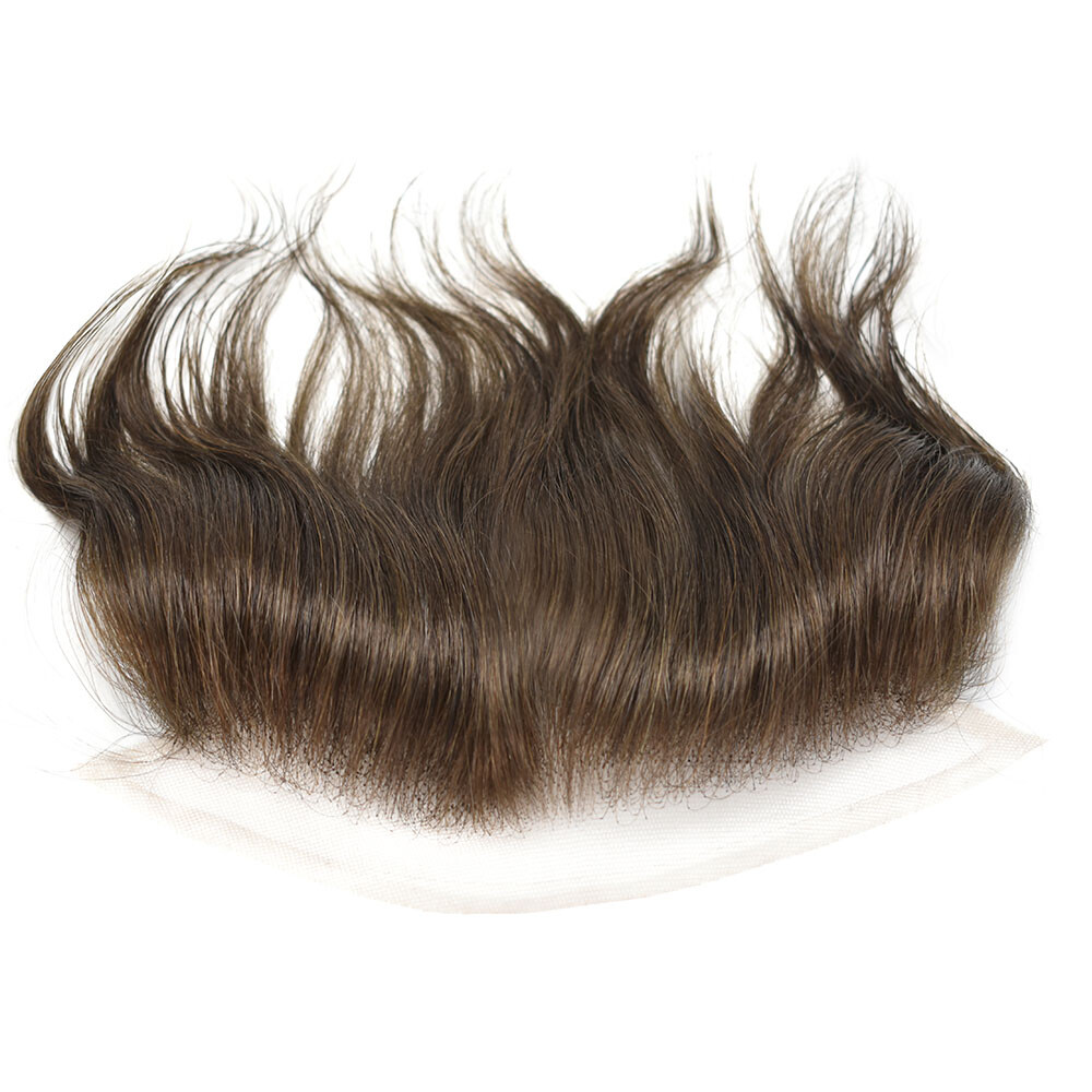 Lace Front Skin Mens Frontal Hairpiece for Receding Hairline Human Hair Natural