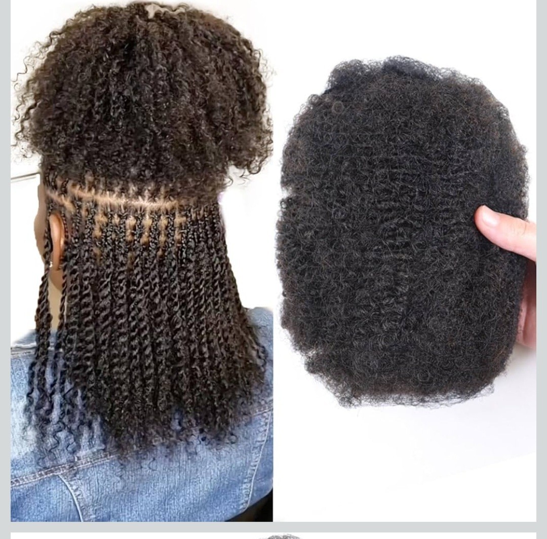 10-18In 30 or 50g/ Parck Natural 4C Afro Kinky Curly Bulk Human Hair Extension