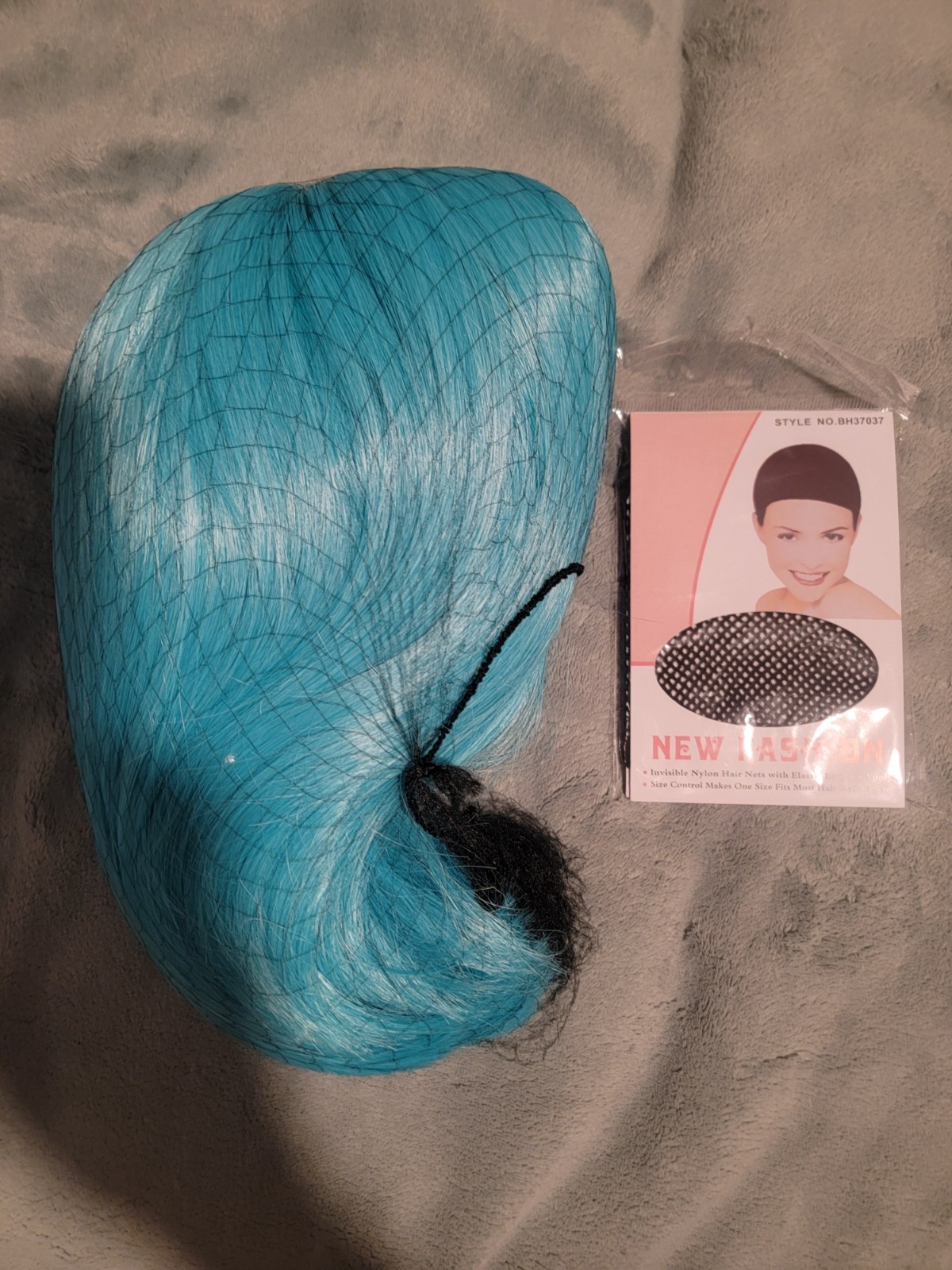 Kids Teal Blue Bob Wig Girls Short Turquoise Wig with Bangs 11in Synthetic