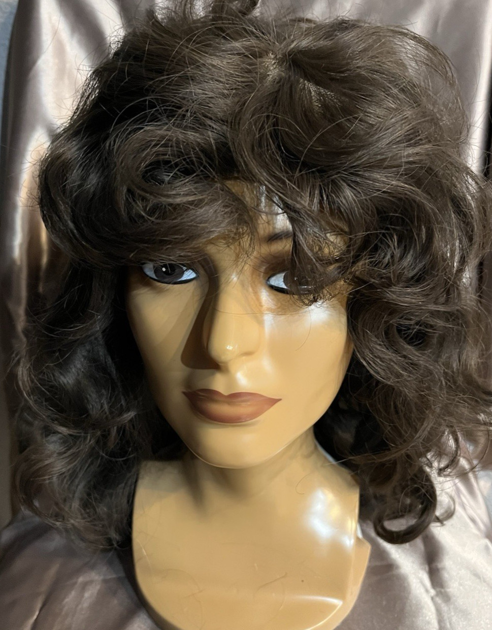 Beauty Trends Preowned Brown Synthetic Hair Wig