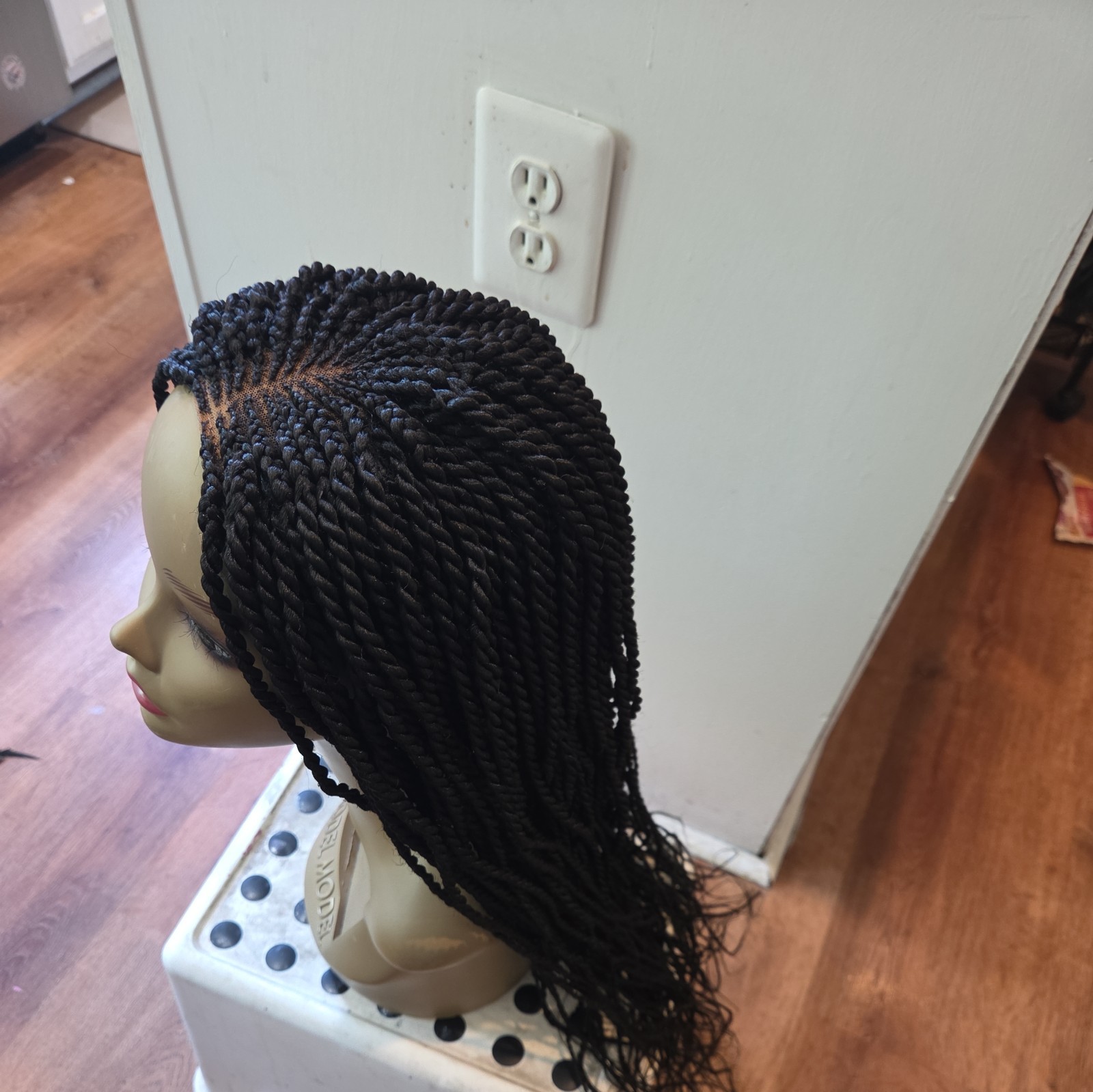 Braided Wig For Black Women Cornrow Braids Lace Front Synthetic Fiber