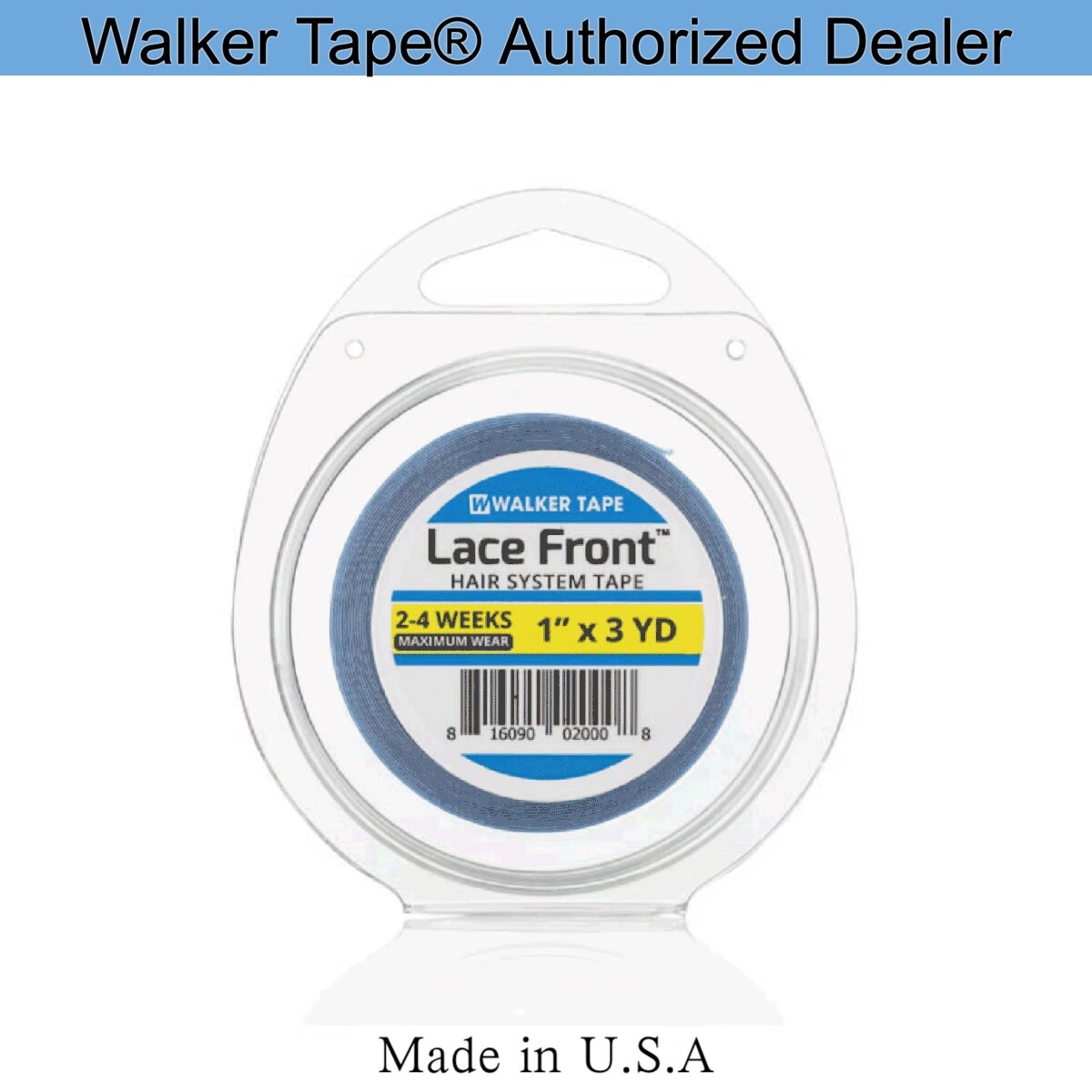 Walker Lace Front Support Tape (Blue Liner), Double Side Roll Tape