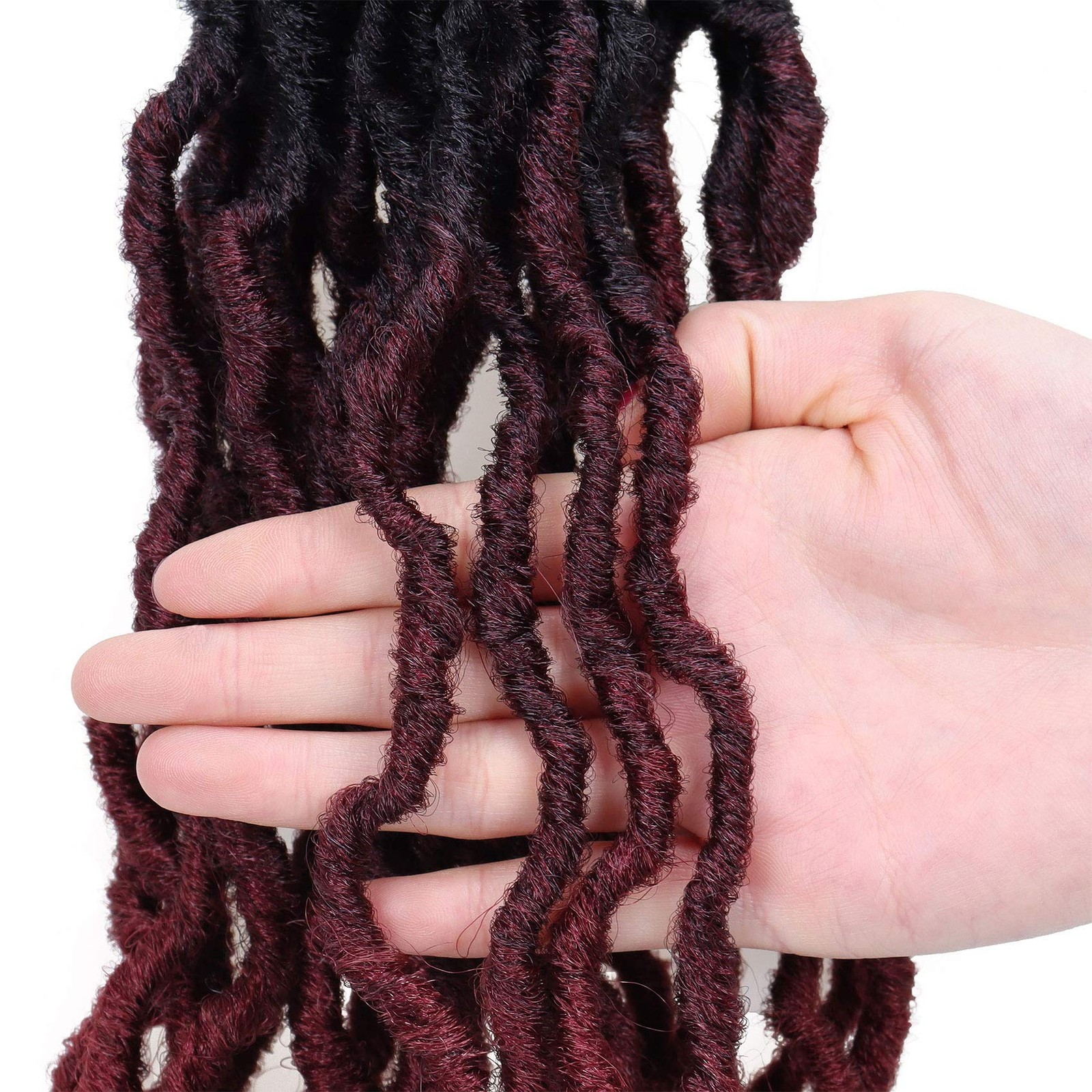 14 Inch Goddess Faux locs Crochet Hair 6 Packs/Lot Soft Gypsy Locs Wavy Croch…