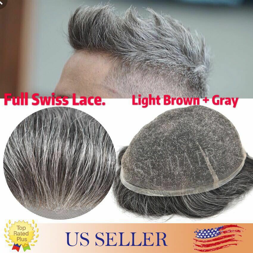 Natural Hairline French Lace Mens Toupee Full Lace Hairpieces Repalcement System