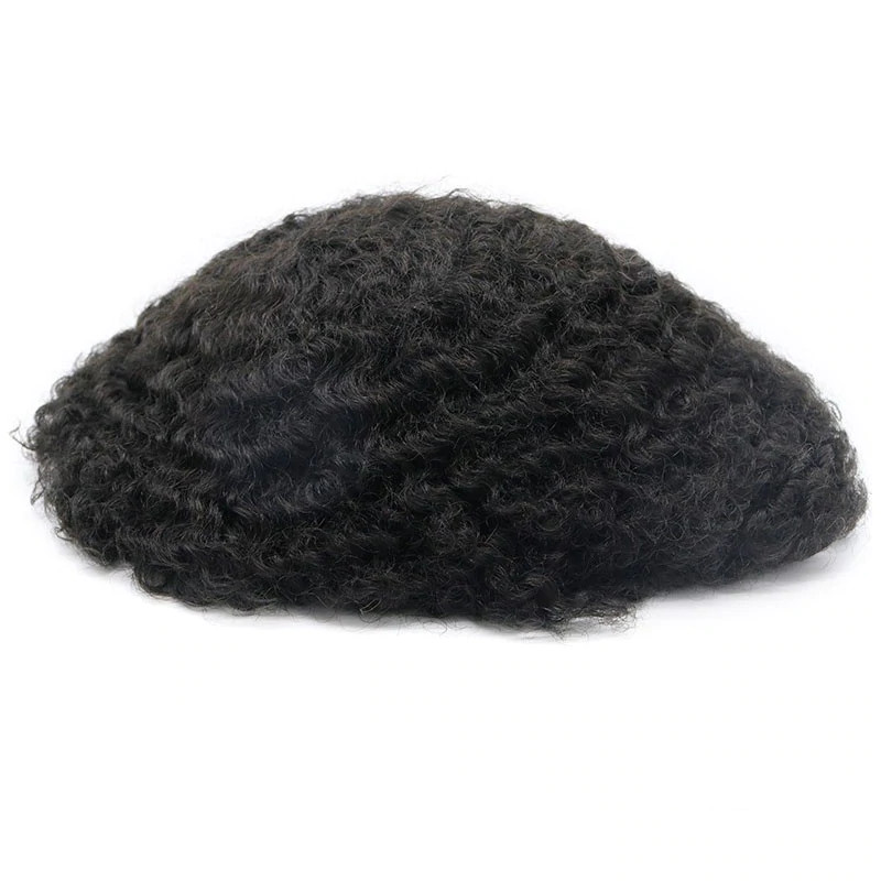 Afro African American Toupee for Men | Full Lace Base Afro Curl Hair Systems