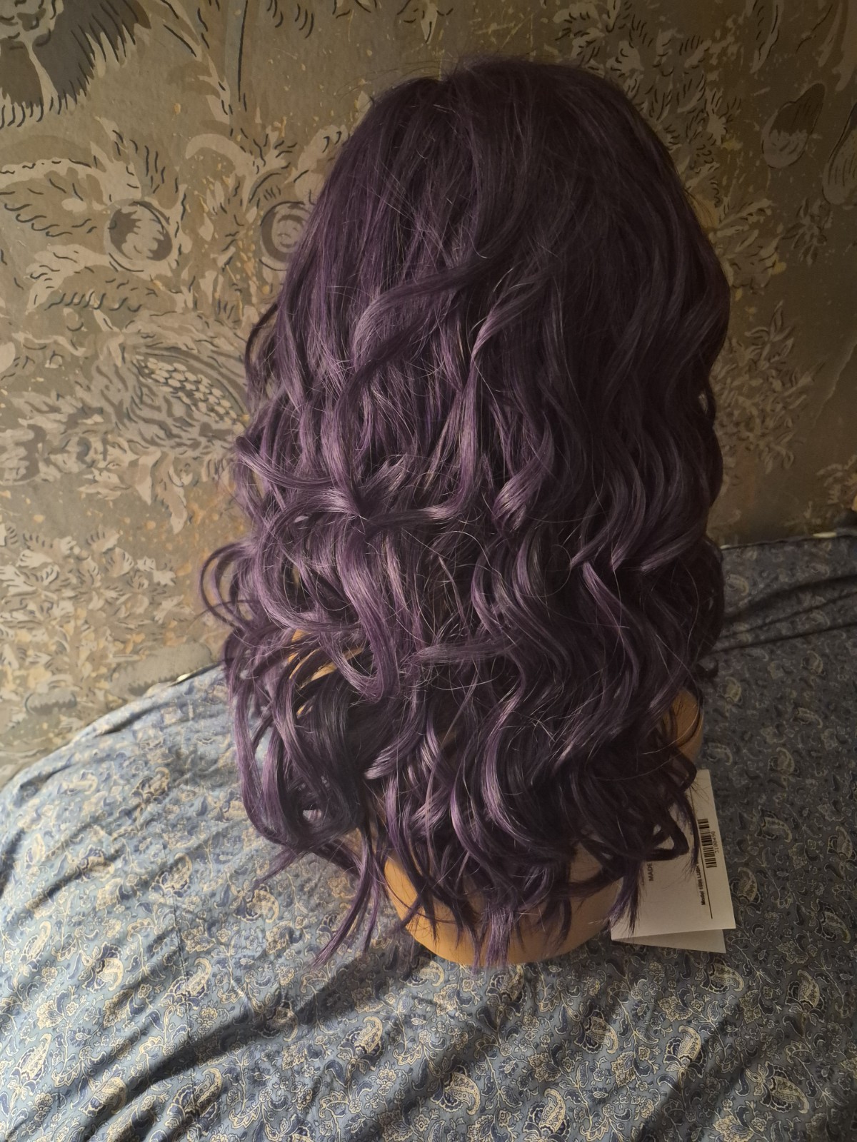 René of Paris Lush Wavez Wavy Synthetic Heat-Resistant Wig Classic Cap Purple
