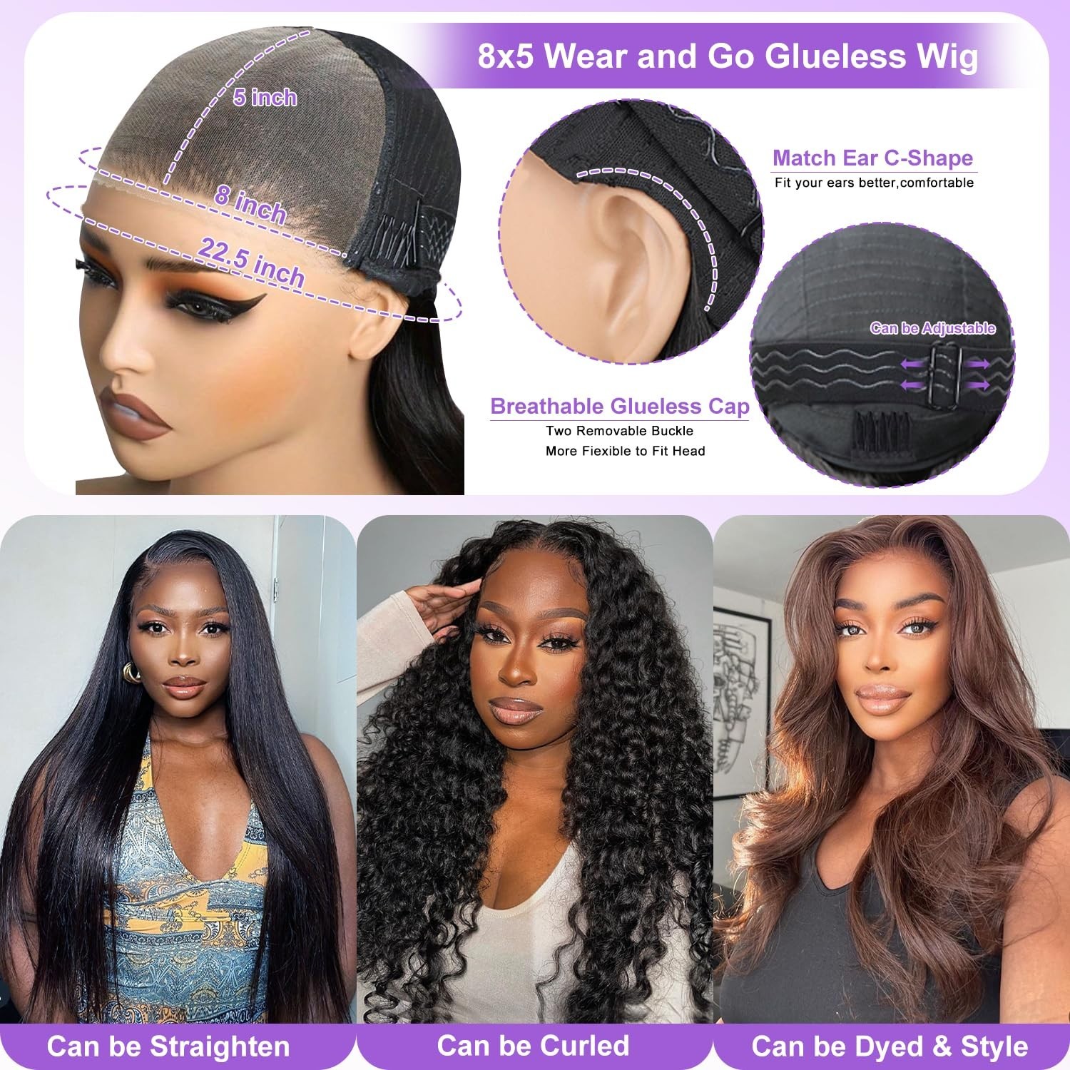 Glueless HD Lace Front Wig – 28″ Body Wave, 180% Density, Easy Wear for Beginner