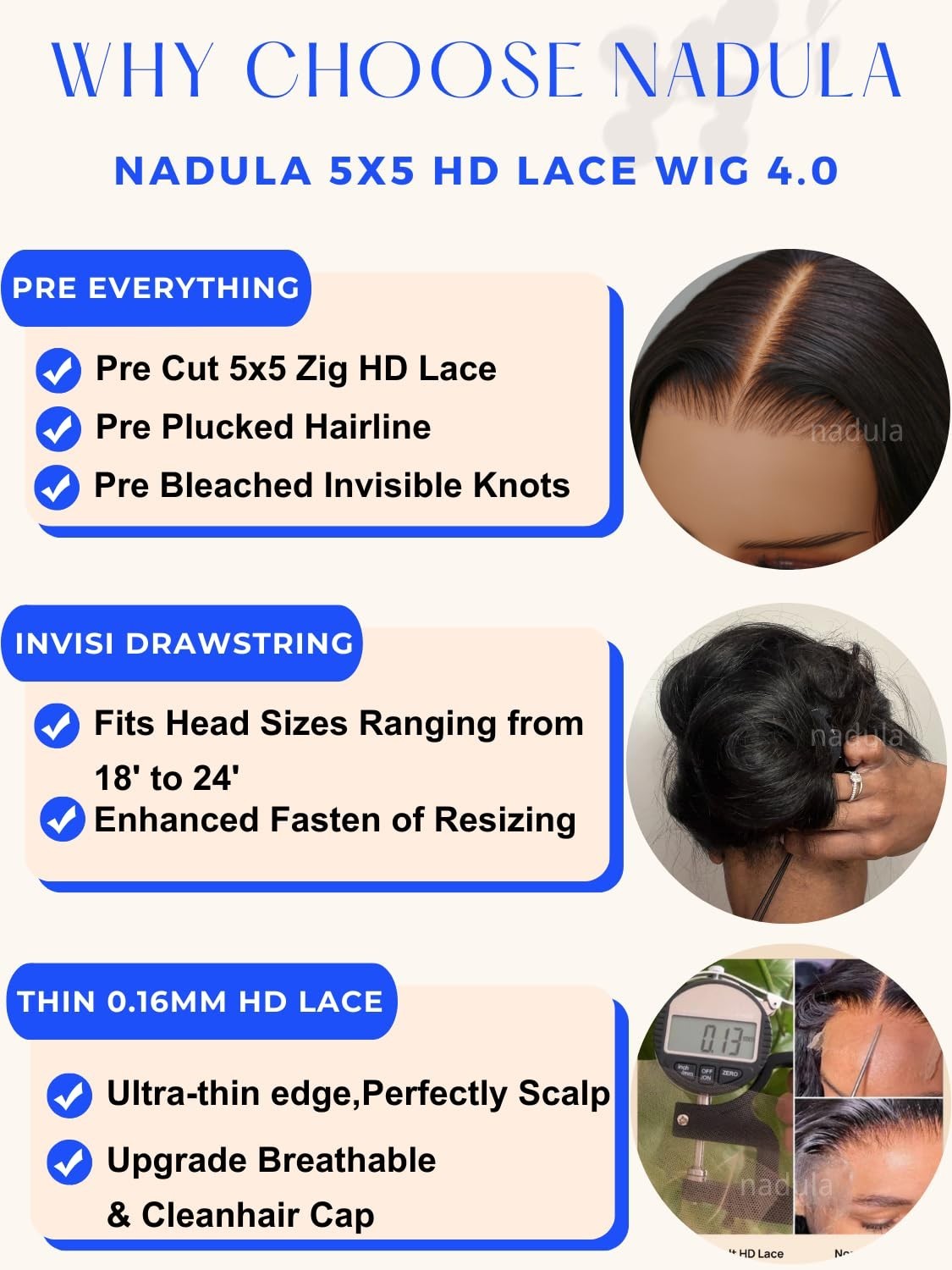 Glueless 5×5 Body Wave Drawstring Wig – 180% Density, Pre-Plucked, 24 Inch, Huma