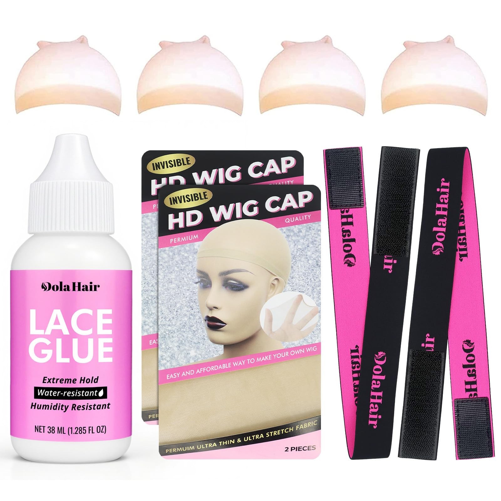 Dolahair Lace Glue, 1.3 oz, Waterproof, Extreme Hold Wig Adhesive