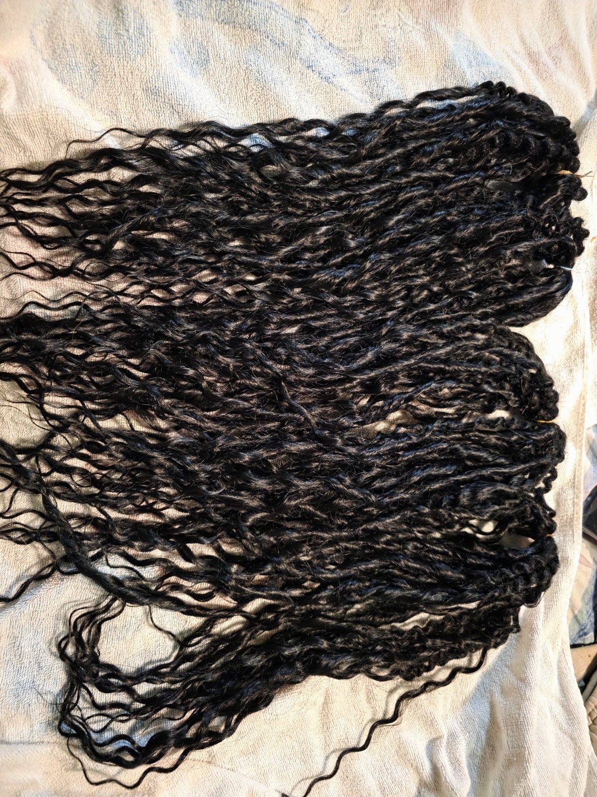 Synthetic Braided Hair Extension Wavy Dreadlocks Black 21-30 in Women Adult
