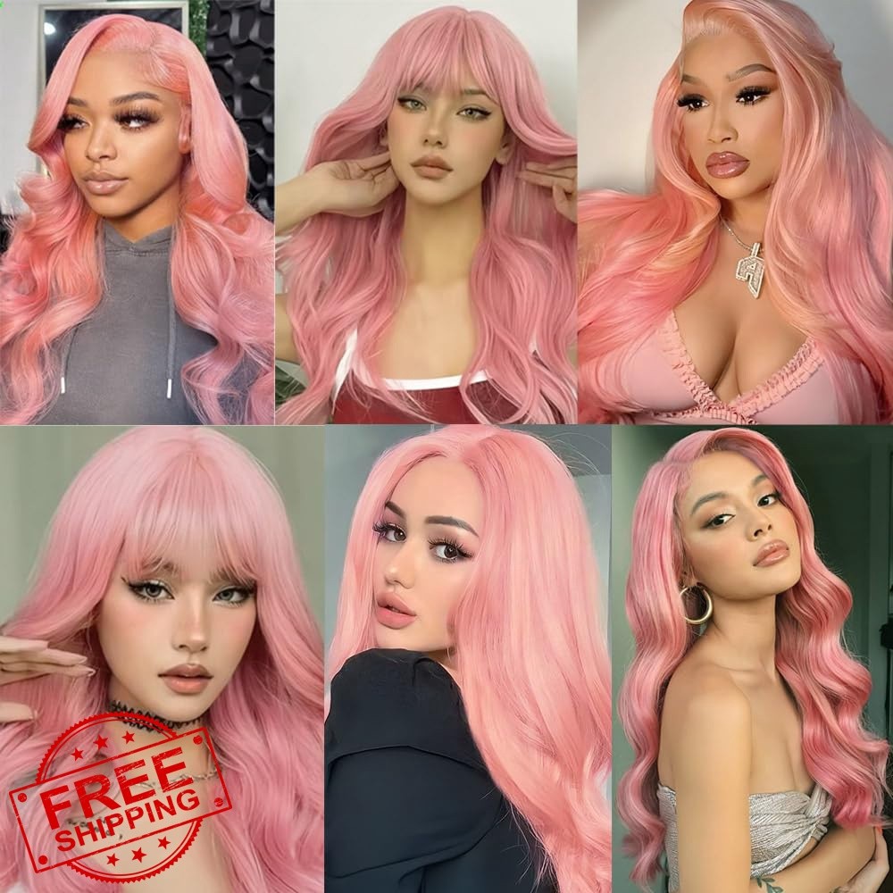 FuivJuix 18 Inch #PINK Pure Pink Body Wave Bundles