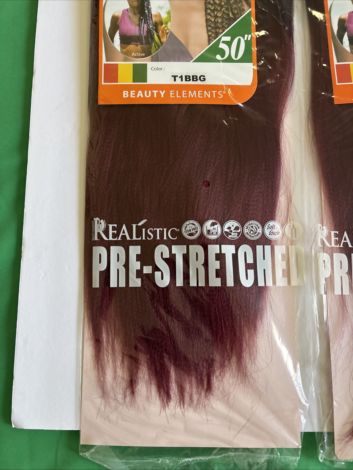 Wholesale 6ct Realistic 50” 3X GHANA PRE STRETCHED 100% Kanekalon Color T1BBG